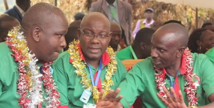 KNUT national leaders. TSC has turned a deaf ear on KNUT's demands to have the delocalization exercise halted