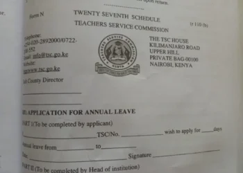 Teachers Service Commission, TSC,  Annual Leave given to teachers ; Procedure/ How to apply for annual leave