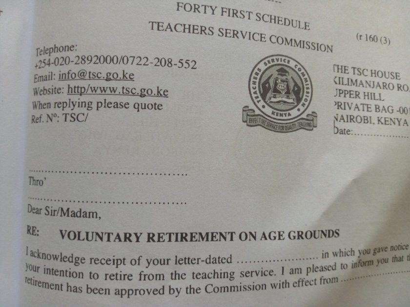 VOLUNTARY RETIREMENT ON HEALTH GROUNDS