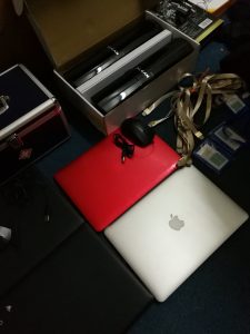 Items nabbed from the arrested Chinese Nationals