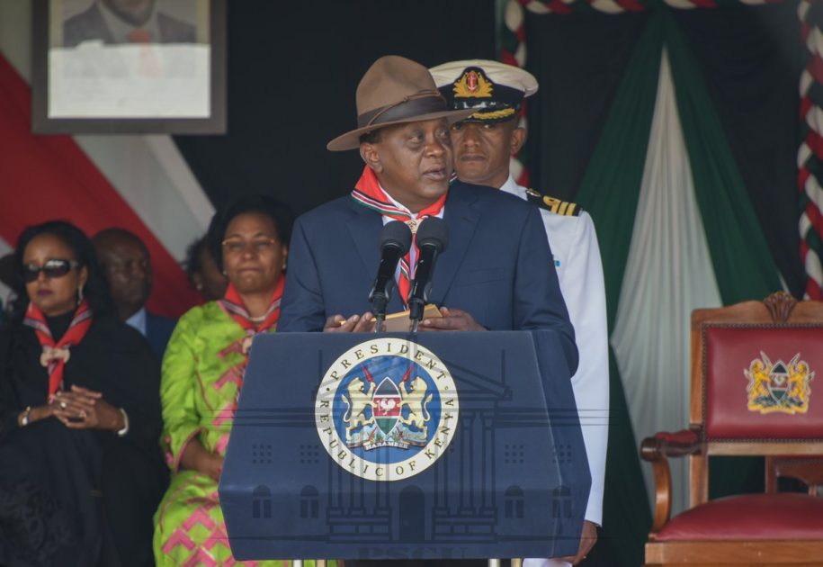 President Kenyatta during the Scouting Meet in November, 2018. TSC has moved to implement the President's directive to have teachers appointed as Scouts Coordinators in the 47 counties.