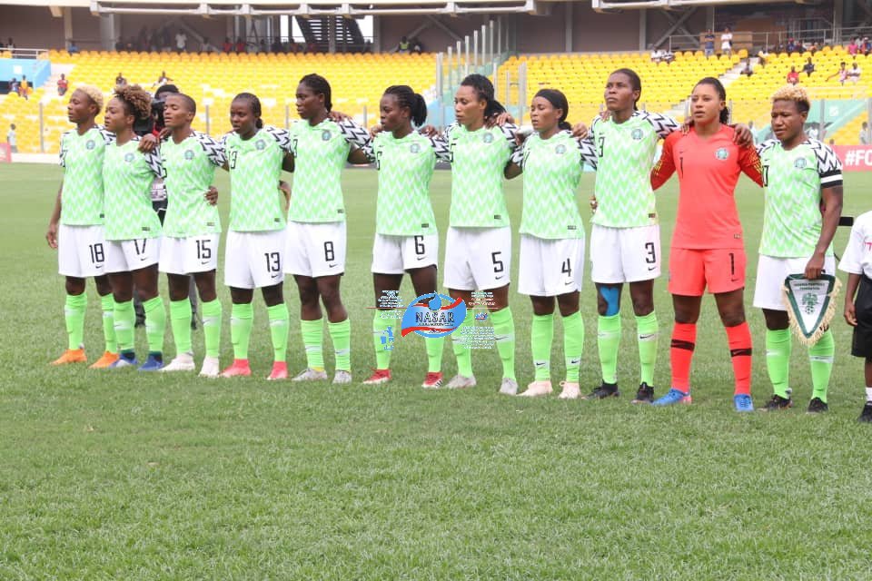 Nigeria's women soccer team, the Super Falcons. They retained the AWCON trophy after beating South Africa 4-3 on post match penalties