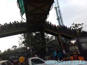 Photos- Kenyans walk to the City Centre from Ngara
