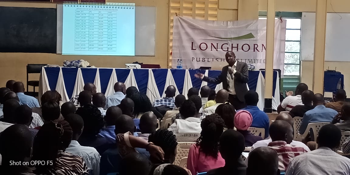 Up, Close and Candid; Chemistry teachers follow presentations at the just concluded Asumbi National Chemistry Workshop that was held on 19th February, 2019. A total of 305 teachers attended the workshop