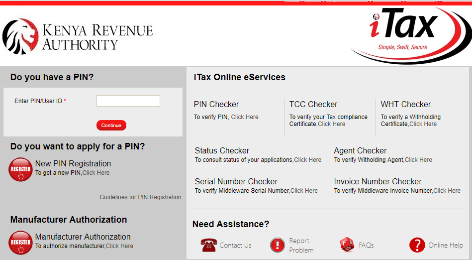 The I- tax portal. The online platform used to file the 2018 KRA tax returns