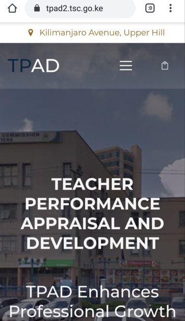 New TPAD log in system. tpad2.tsc.go.ke/teacher