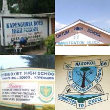 Full list of Sub County Secondary Schools in West Pokot County; School KNEC Code, Type, Cluster, and Category