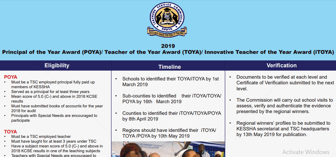 Here are the 2019 National iTOYA, TOYA, and POYA winners plus their details and achievements and List of Regional winners: TSC News
