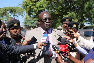 Education CS George Magoha when he led a Form One admission mop up exercise (On February 3, 2020) in Nakuru that led to the placement of more than 30 learners in various secondary schools