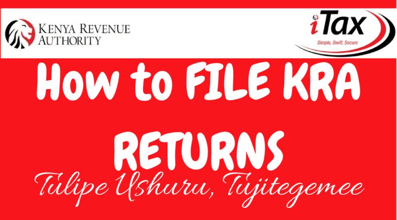 Filing the 2020 KRA returns online.