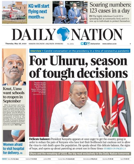 Daily nation newspaper. Teachers will receive a free copy of Nation media group's newspapers for a period of one month.