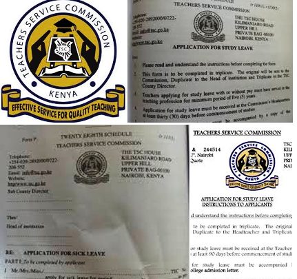 How to apply for TSC leaves; Maternity, paternity, sick leave and all other TSC Teachers' leaves.