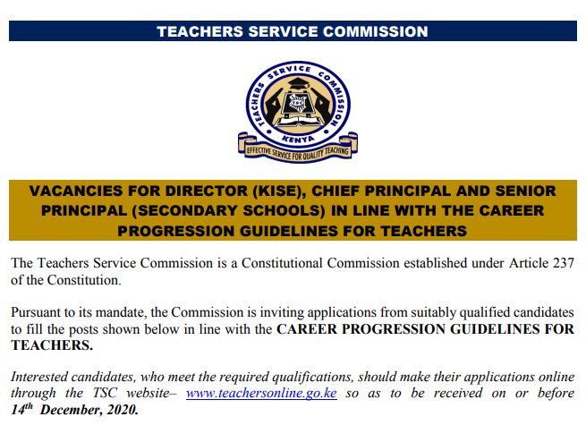 TSC promotions posts.