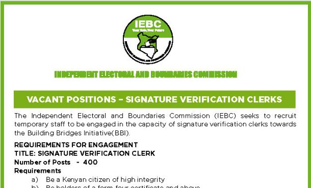 Latest IEBC jobs.