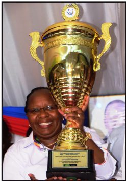 Othaya Girls’ Secondary School Chief Principal Jane Kimiti who has been crowned the 2020 winner of the coveted Africa Union Teacher Prize