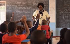 A TSC teacher in class.