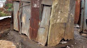 Dilapidated latrines.