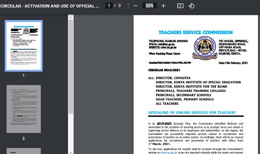TSC goes fully digital, unveils E-platform for teachers; See this circular.