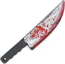 A blood stained knife.