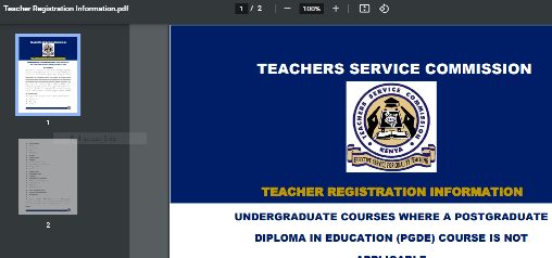 New TSC Teaching Subjects Requirements