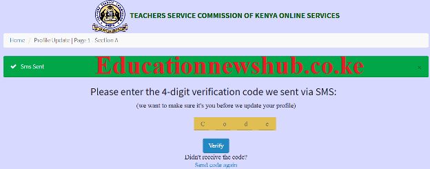 Updating TSC Profile