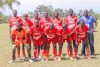 Soccer players from Ebwali Secondary at the FEASSSA 2022 games in Arusha, Tanzania