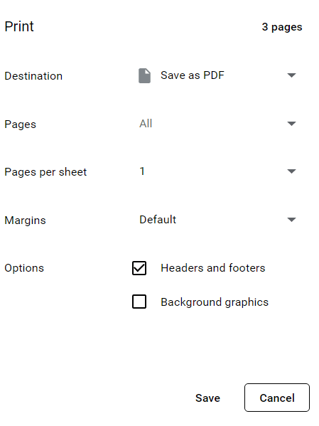 Printing or saving a PDF copy of your appraisal report.