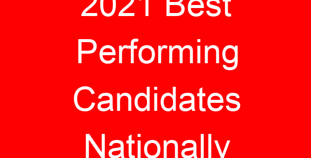 2021 Best Performing Candidates Nationally