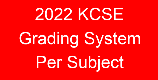2022 KCSE Grading System Per Subject