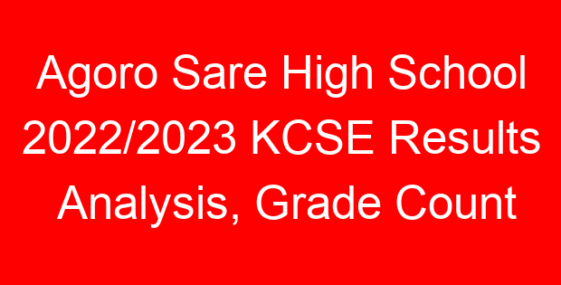 Agoro Sare High School 2022/2023 KCSE Results Analysis, Grade Count