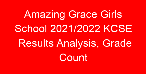 Amazing Grace Girls School 2021/2022 KCSE Results Analysis, Grade Count