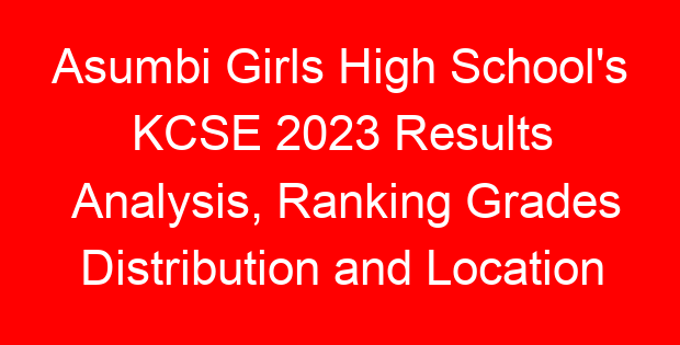 Asumbi Girls High School’s KCSE 2023 Results Analysis, Ranking Grades Distribution and Location