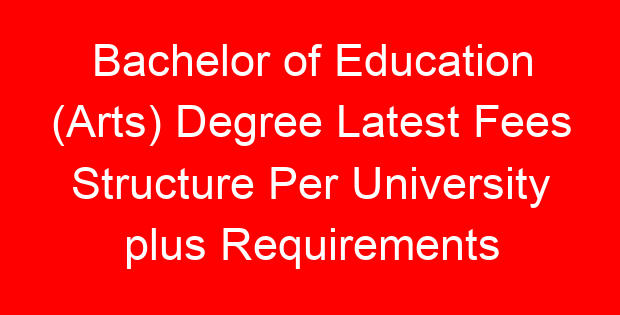 Bachelor of Education (Arts) Degree Latest Fees Structure Per University plus Requirements