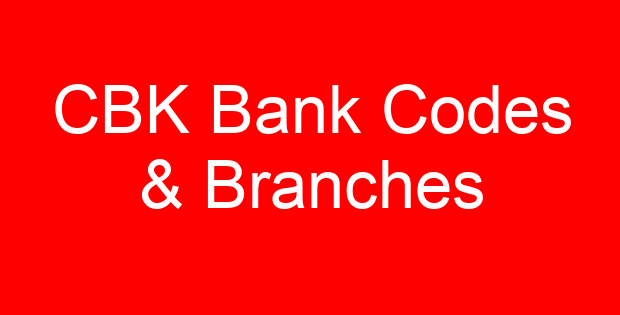 CBK Bank Codes & Branches