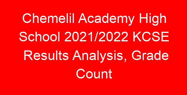 Chemelil Academy High School 2021/2022 KCSE Results Analysis, Grade Count