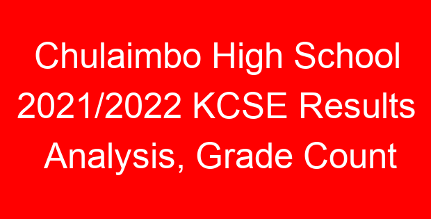 Chulaimbo High School 2021/2022 KCSE Results Analysis, Grade Count