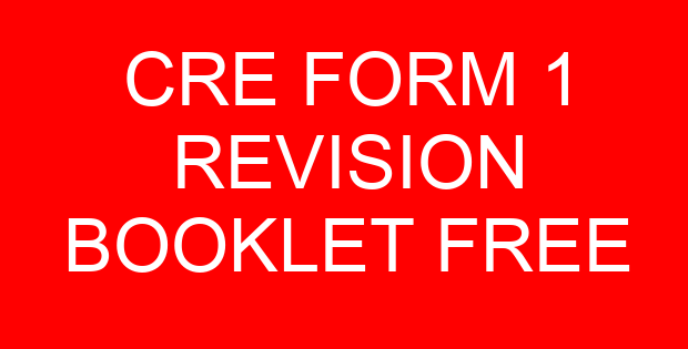 CRE FORM 1 REVISION BOOKLET FREE