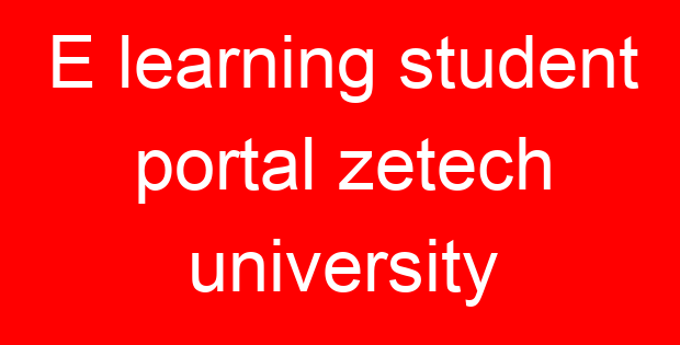 E learning student portal zetech university