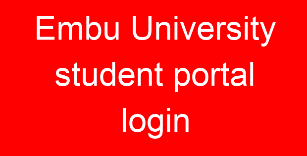Embu University student portal login