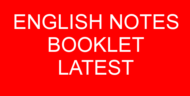 ENGLISH NOTES BOOKLET LATEST