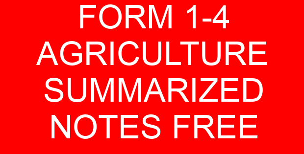 FORM 1-4 AGRICULTURE SUMMARIZED NOTES FREE