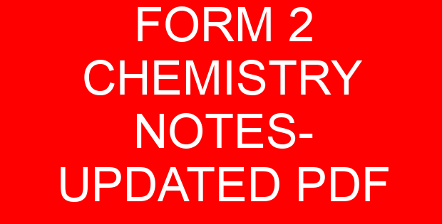 FORM 2 CHEMISTRY NOTES- UPDATED PDF
