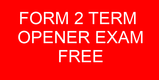 FORM 2 TERM  OPENER EXAM FREE