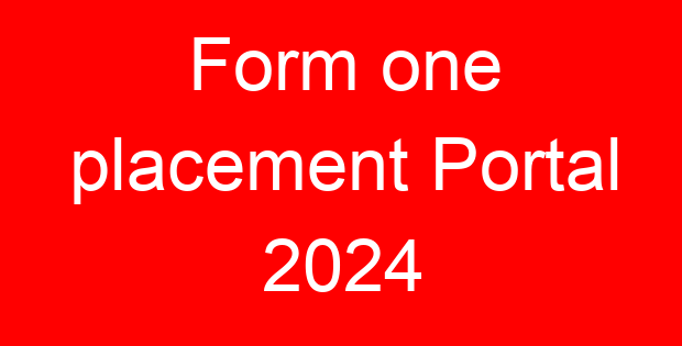 Form one placement Portal 2024