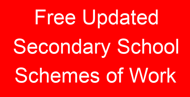 Free Updated Secondary School Schemes of Work