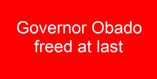 Governor Obado freed at last