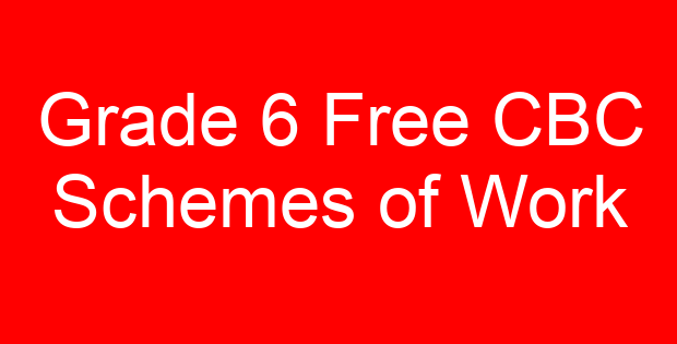 Grade 6 Free CBC Schemes of Work