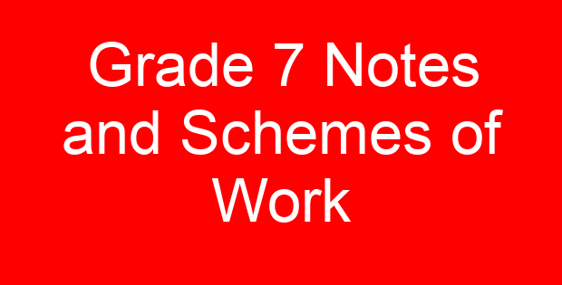 Grade 7 Notes and Schemes of Work