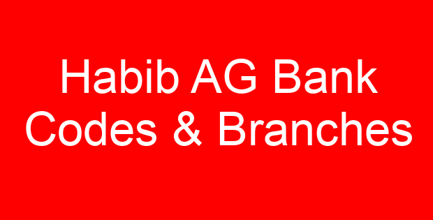 Habib AG Bank Codes & Branches
