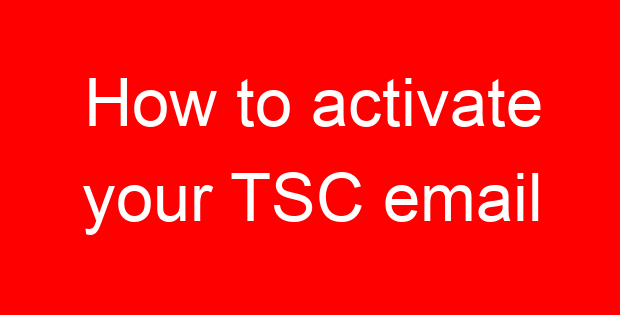How to activate your TSC email